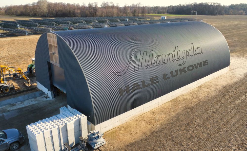 Hala Łukowa Stalowa rolnicza przęsło wiata konstrukcja 15 x 30 x 7,5 m