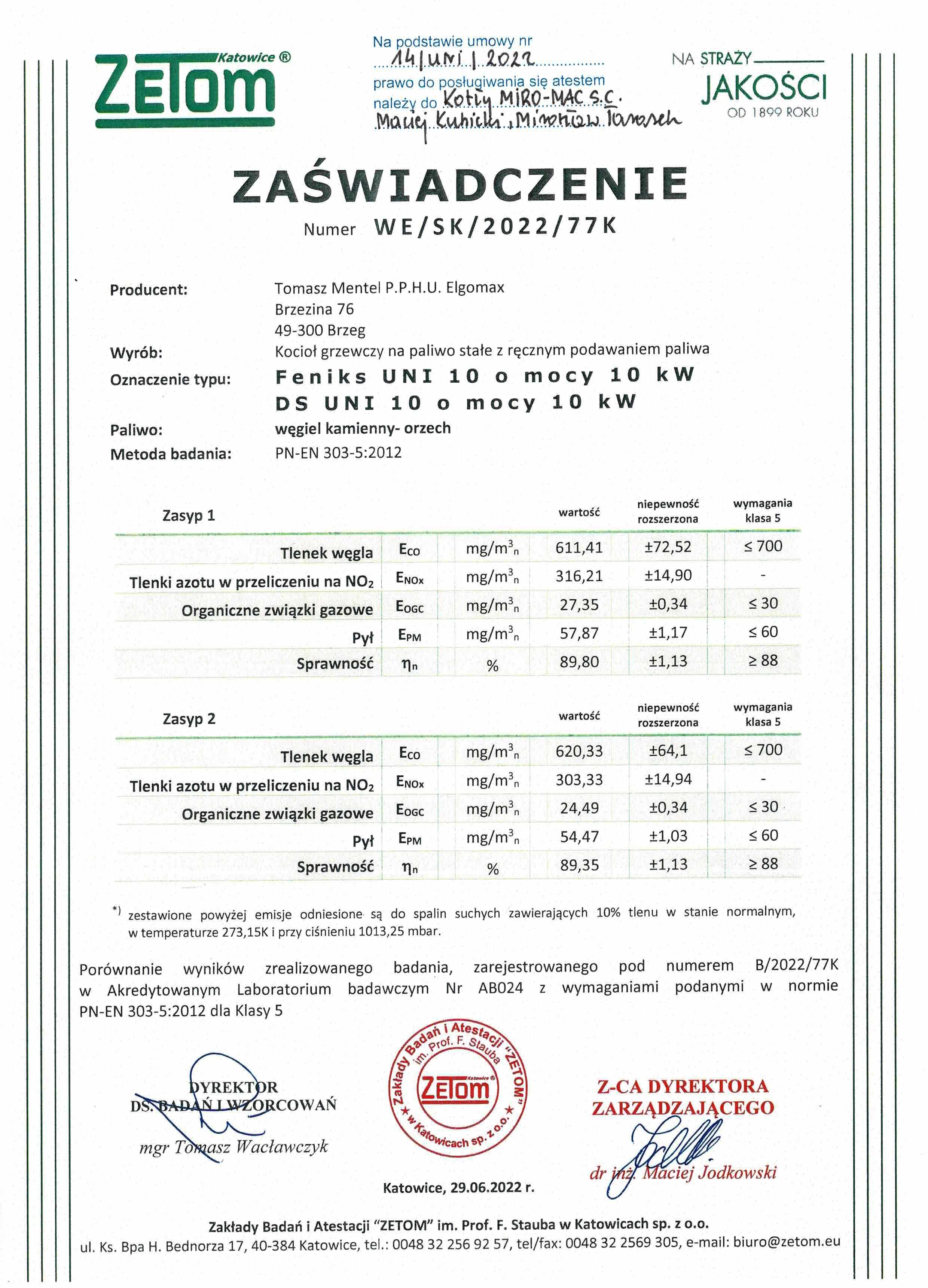 10kw UNI kocioł kotły 5 klasa na wegiel drewno