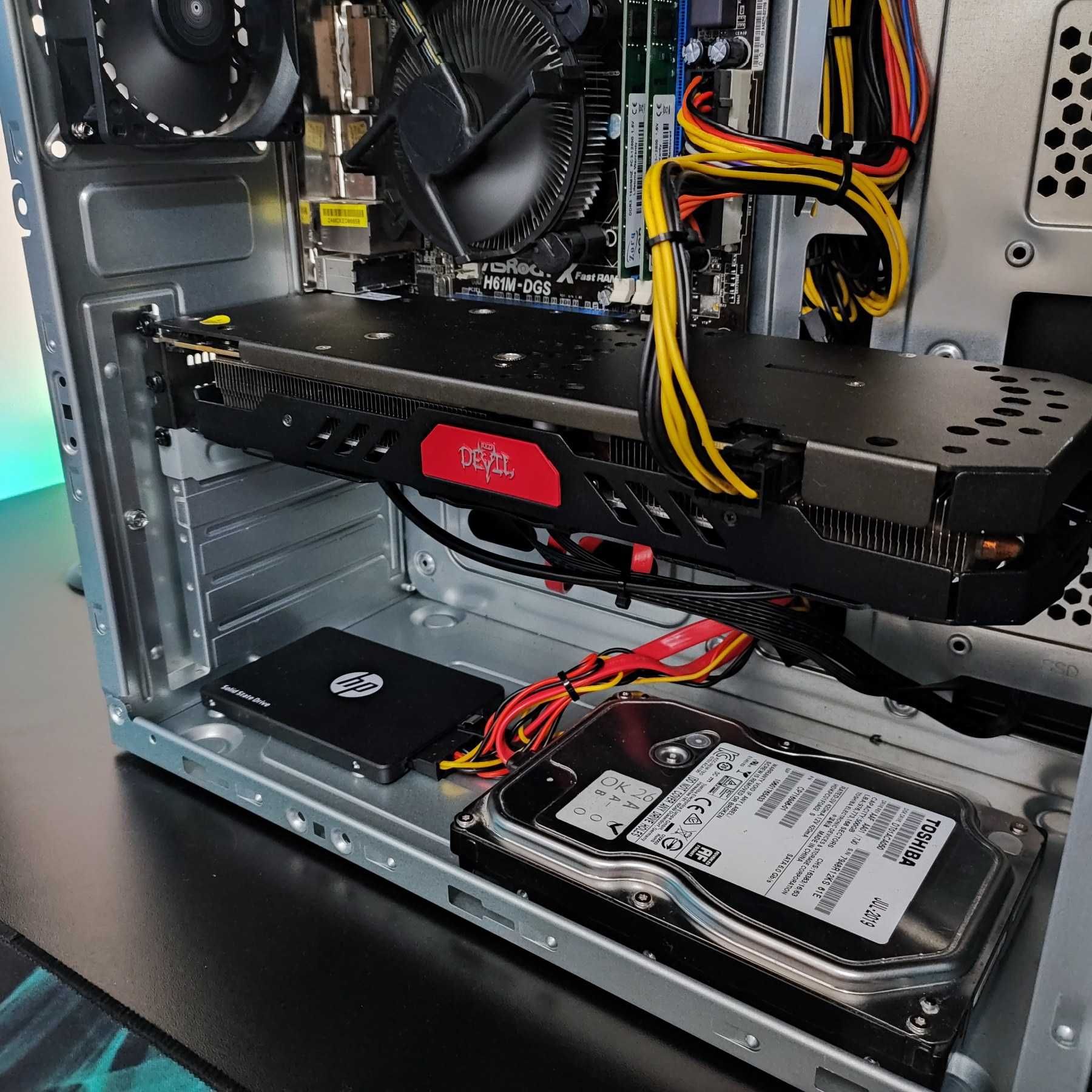 Игровой Компютер Intel Core i5, RedDevil RX 570, 16GB DDR3, SSD+HDD