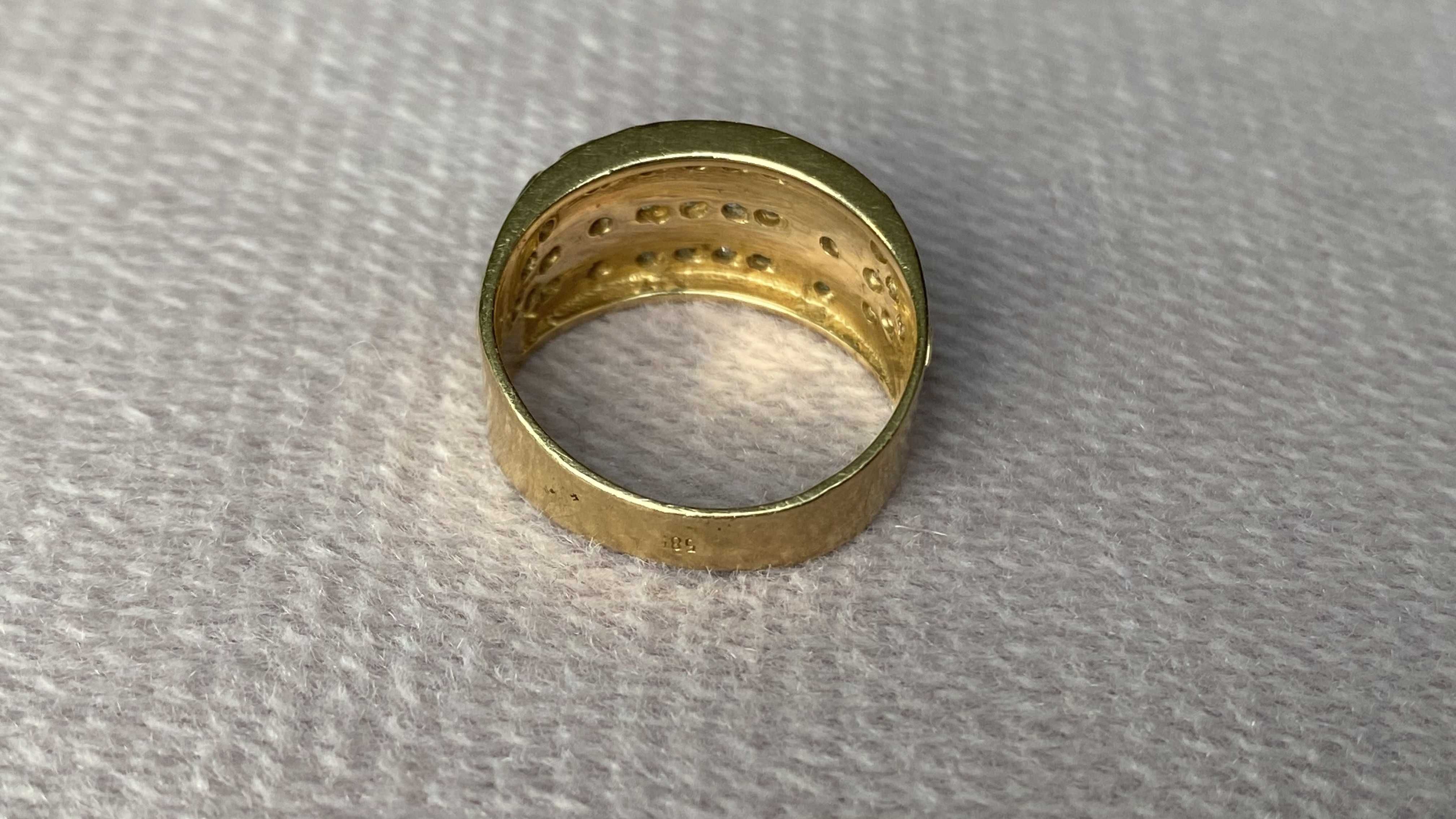 Złoty pierścień Atlantów, złoto 585/14k waga 4,90 rozmiar 12