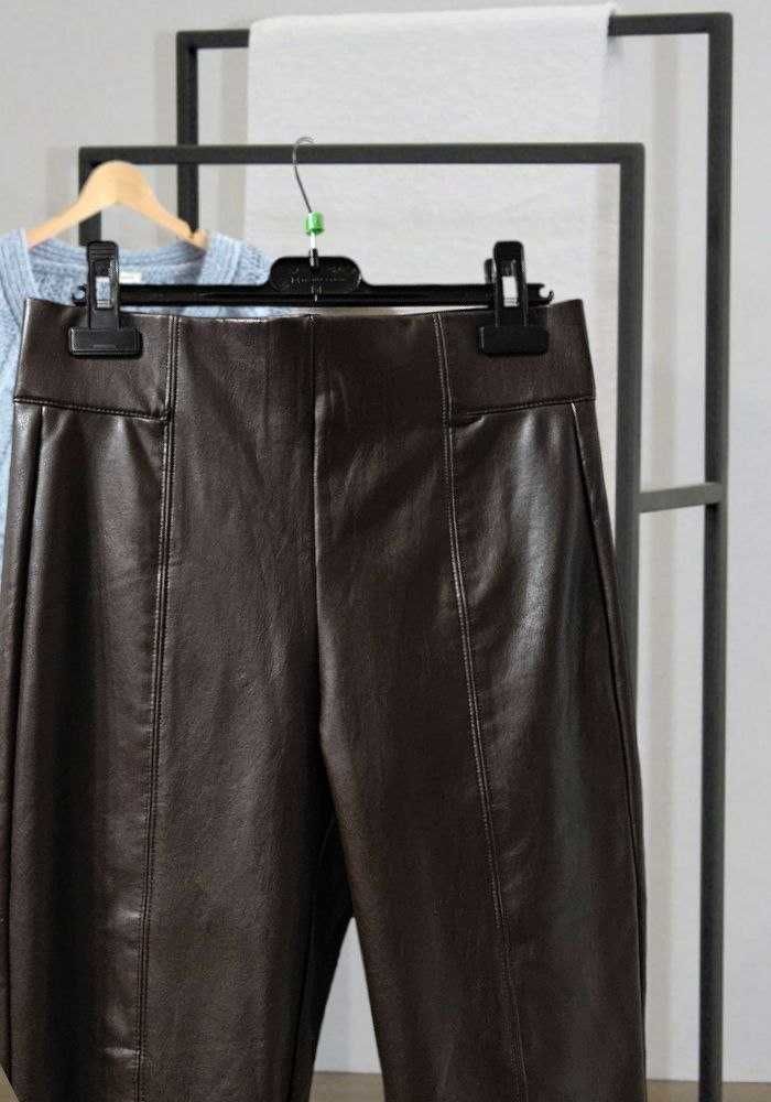 Леггинсы брюки из искусственной кожи Marks&Spencer, р. XS/S
