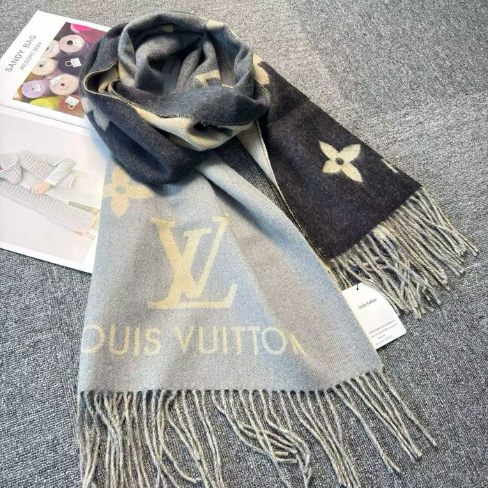 Louis Vuitton szalik męski damski, kaszmir 28496