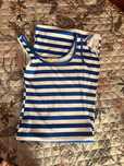 vestido azul e branco