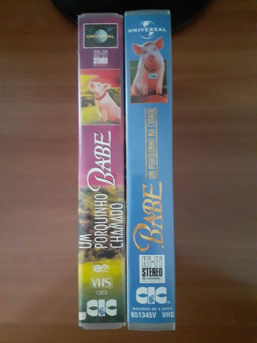 2 VHS: "Um Porquinho Chamado Babe" + "Babe: Um Porquinho na Cidade"