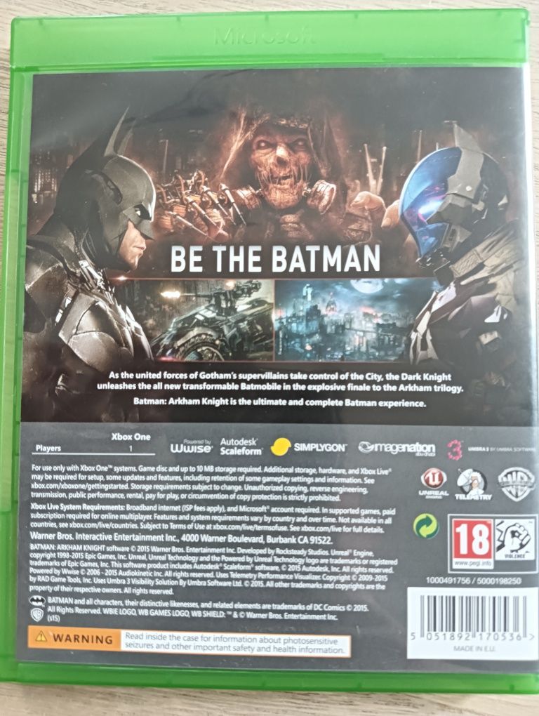 Batman Arkham Knight Xbox stan kolekcjonerski