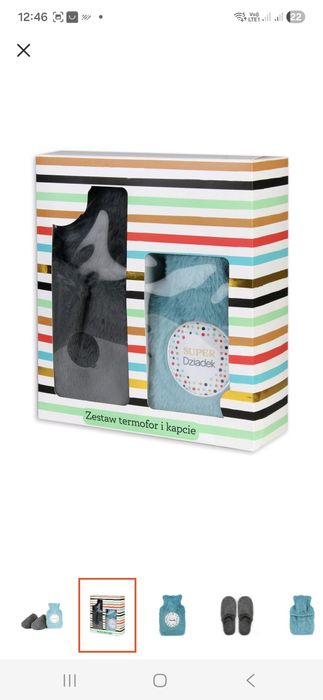 Zestaw prezentowy kapcie i termofor