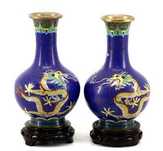 Par de Jarras em Cloisonné
