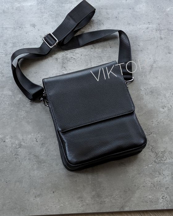 Кожаная мужская сумка BWS, средний размер. Шкіряна сумка