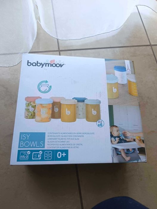 Babymoov ISY BOWLS pojemniki wykonane ze szkła 250ml zestaw 6 sztuk