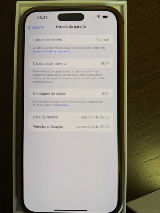 Iphone 15 Pro Max 256GB natural titanium muito bem estimado
