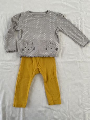 Novo Pijama Conjunto bebé menina 1 ano