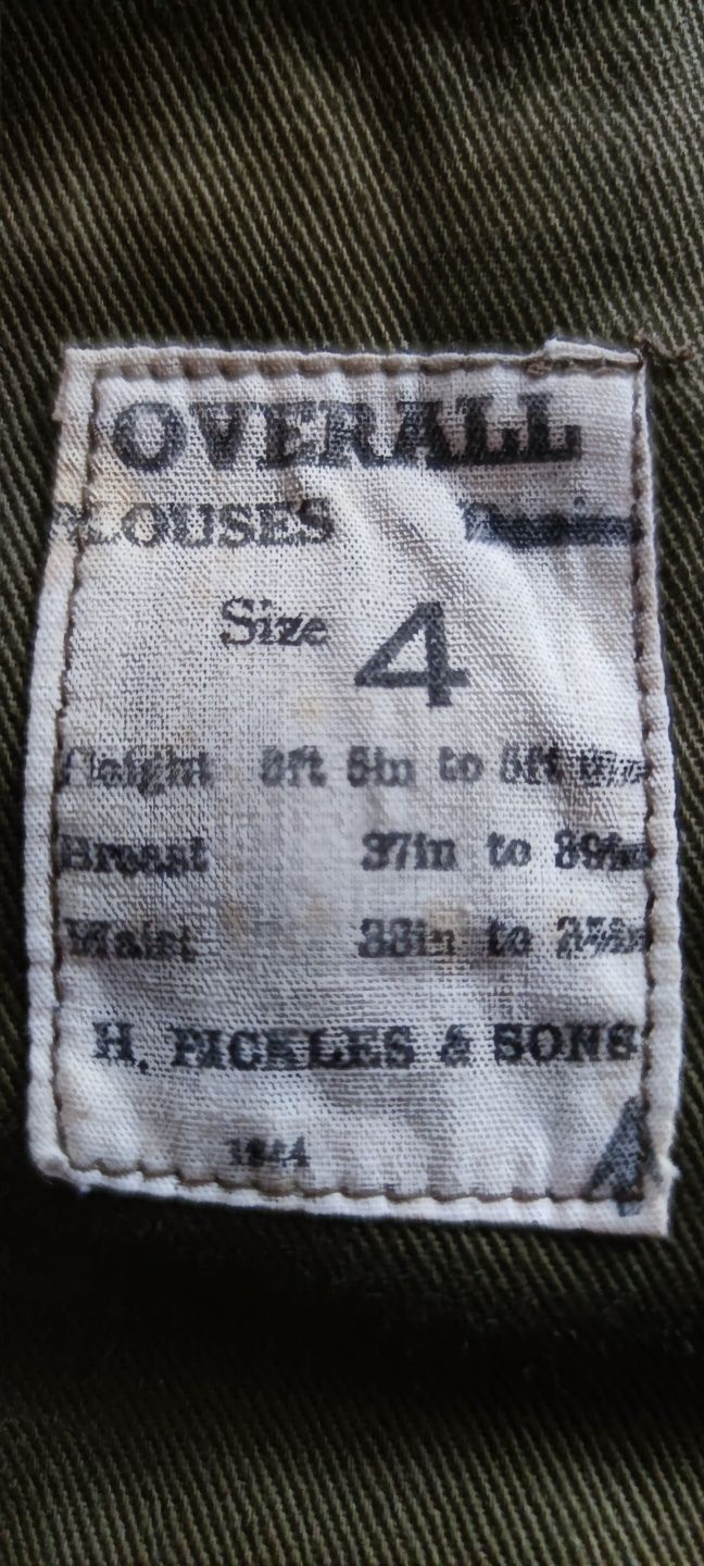 Oryginalny Battledress Denim (jeans) 1944 rozm. 4