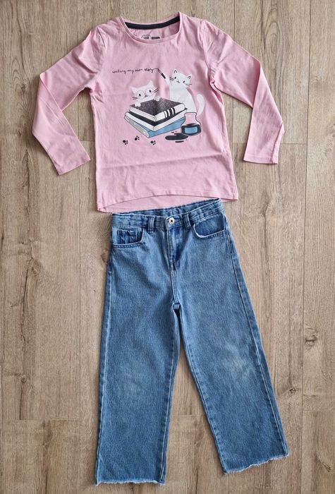 Jeansy i Bluzka dla Dziewczynki Little Kids 122cm