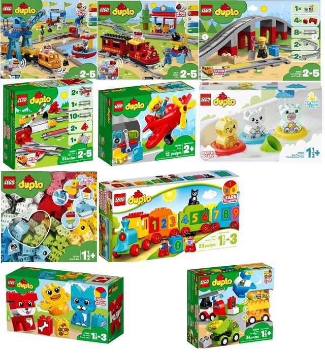 Lego Duplo mega zestaw! Pociągi, dodatkowe tory i inne