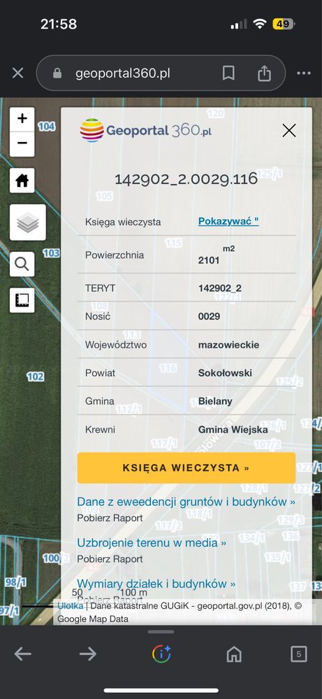 Działka 2100 m - idealna pod budowę