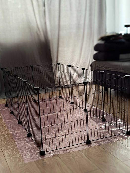 Tani kojec w zestawie DLA YORKA do domu z podkładem wodoodpornym