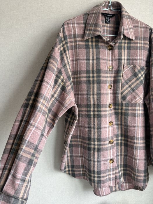 Картата сорочка в клітинку рожева рубашка