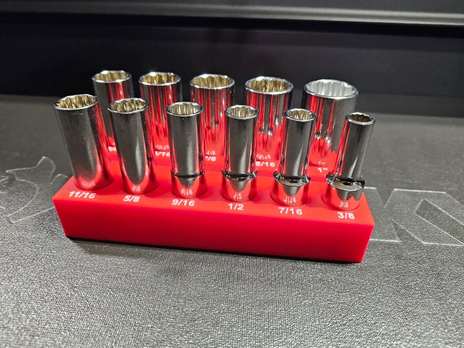 Organizador de Chaves de Caixa de 3/8" para Caixa de Ferramentas