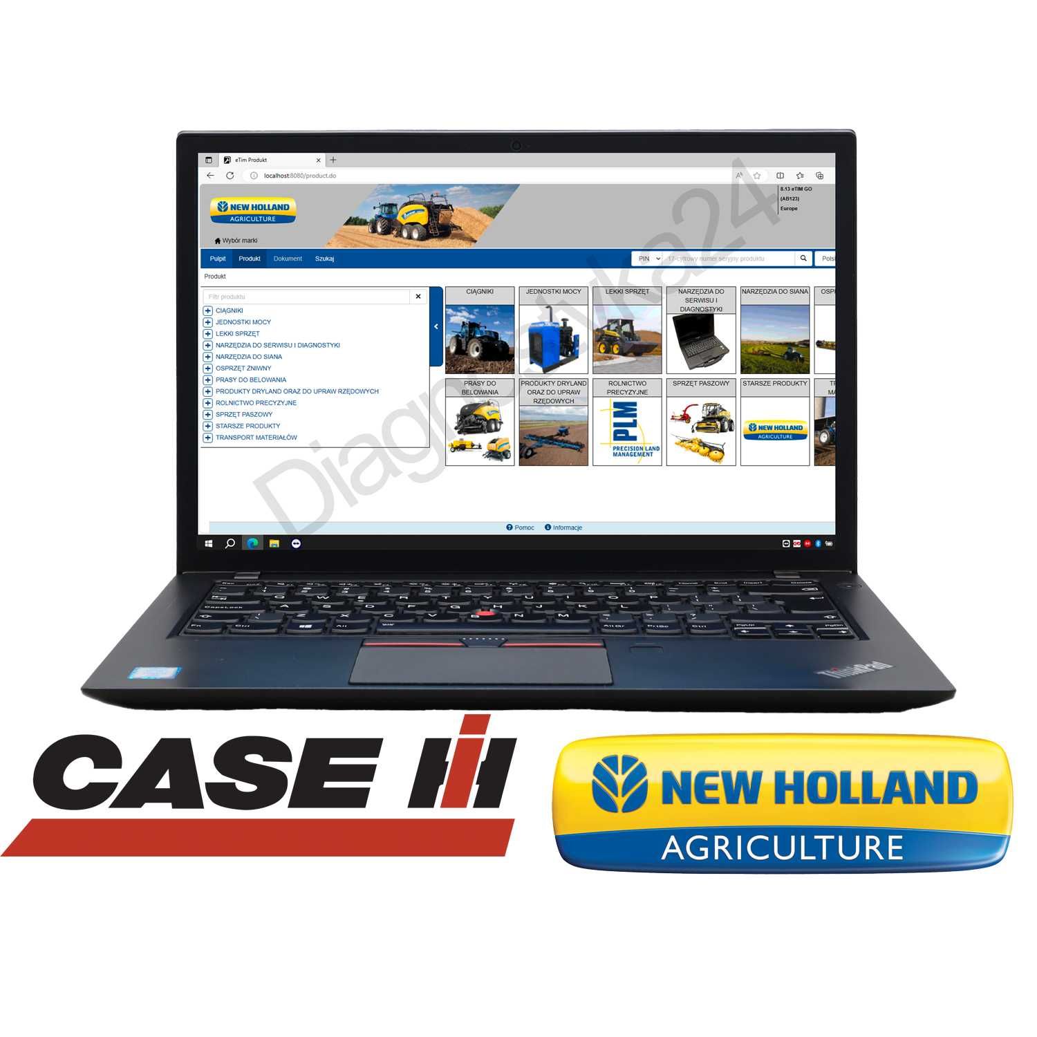 Laptop INSTRUKCJE NAPRAW Katalogi Części Case New Holland Etim Go