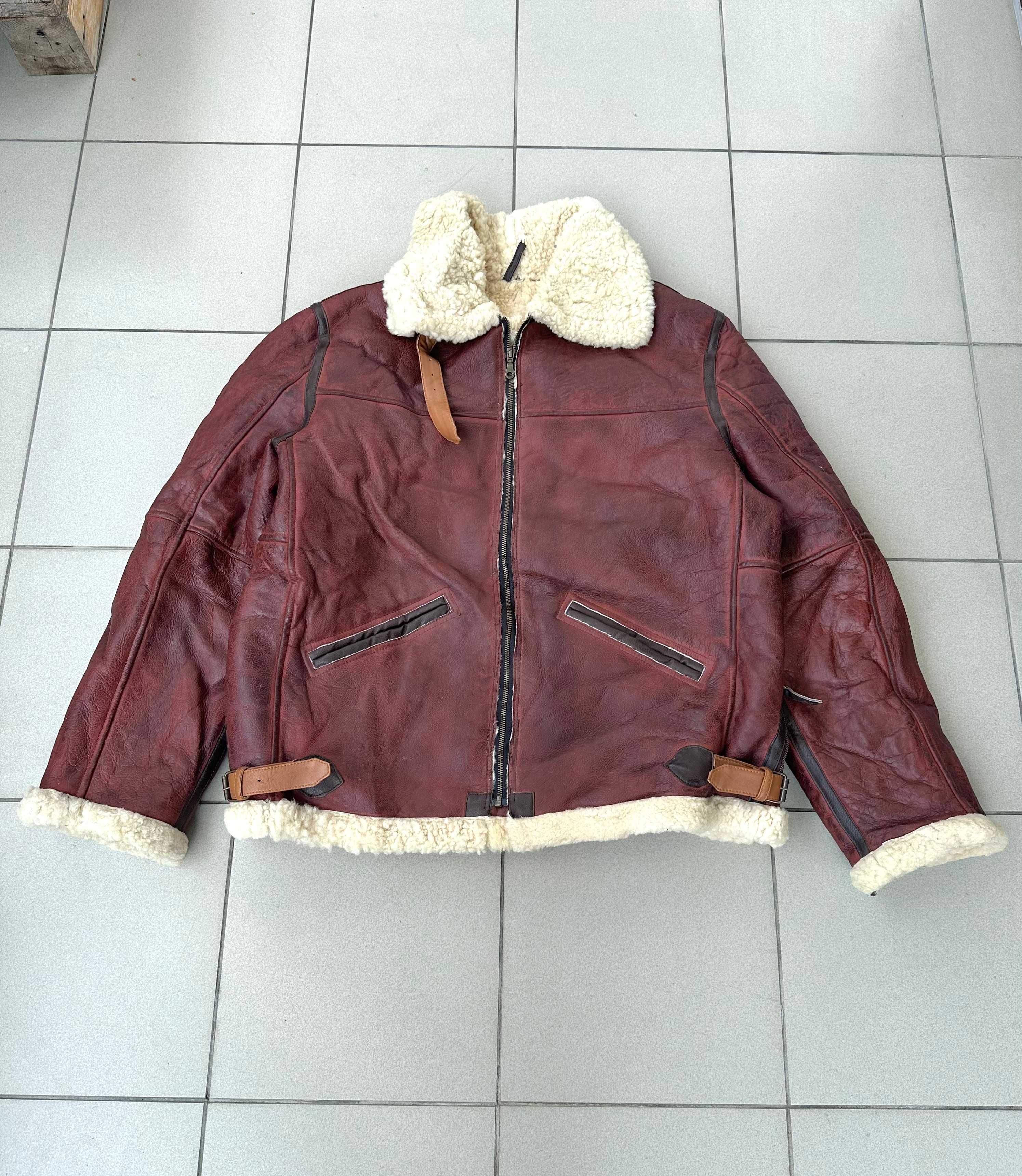 Kurtka skórzana kożuch pilotka Aviator Type B-2 baran r. XXL