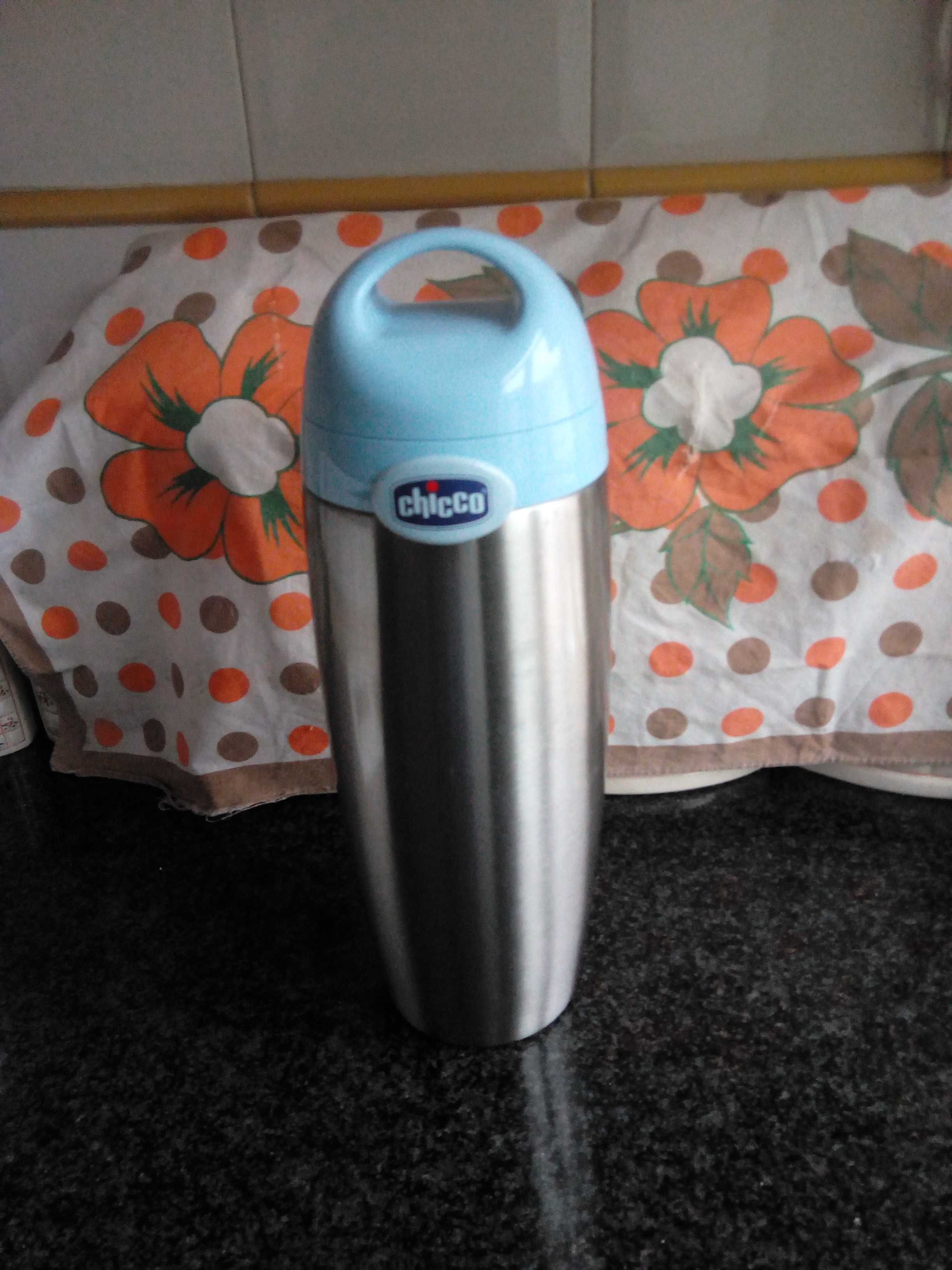 Termo porta biberão inox da marca chicco