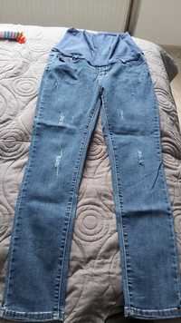 Spodnie ciążowe jeans i getry