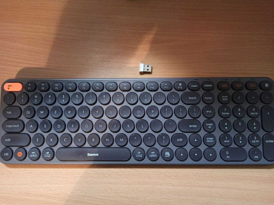 Безшумна бездротова клавіатура Baseus K01B (Bluetooth + 2.4)
