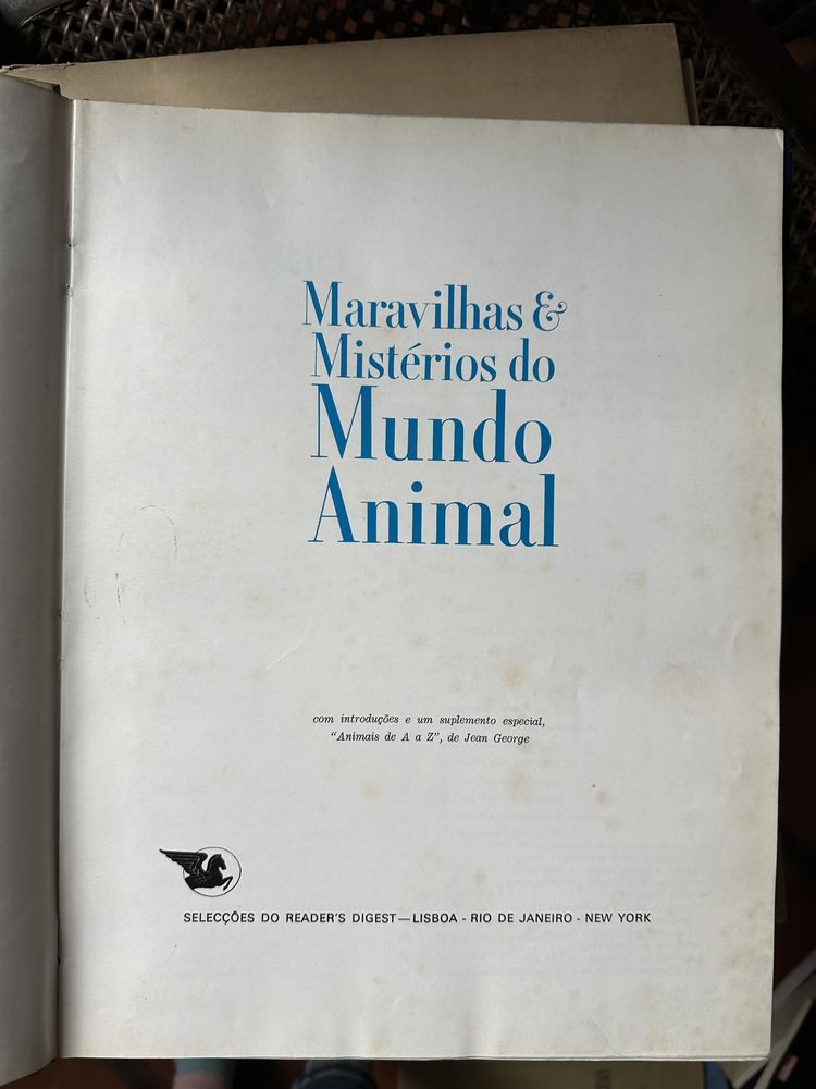 livro Maravilhas E Mistérios do Mundo Animal.