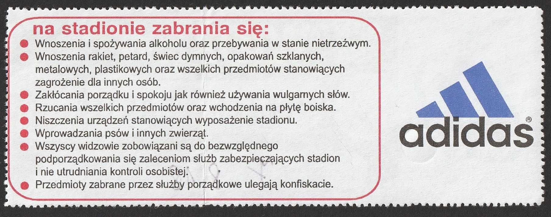 bilet piłka nożna LM - Widzew Łódź - Neftczi Baku - 1999