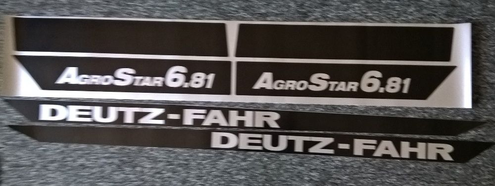 deutz fahr 6.81 agrostar naklejki na maske