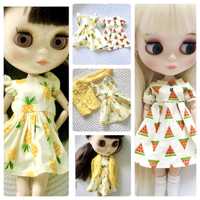 Одежда, комплект платье с кофтой для куклы Блайз (Blythe)