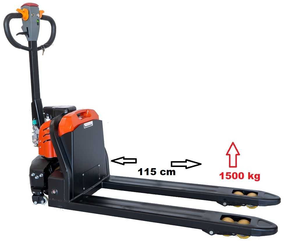 NOWY Wózek Paletowy 115 cm Paleciak ELEKTRYCZNY 1500KG Li-Ion 30aH