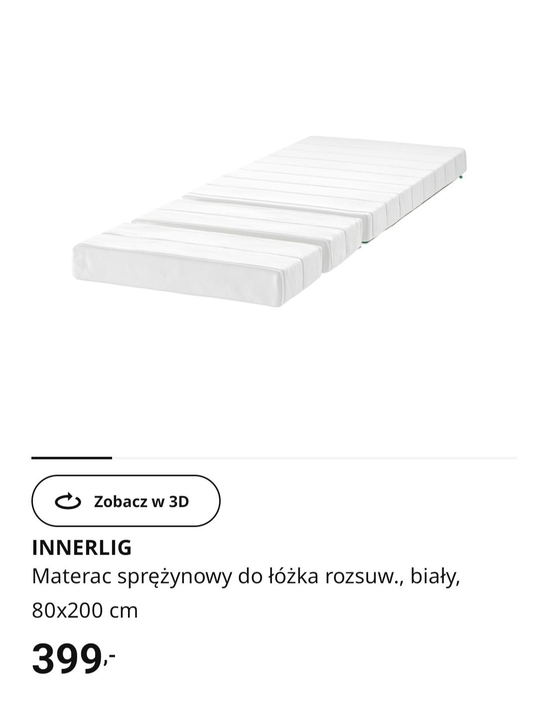 Łóżko minnen + materac IKEA