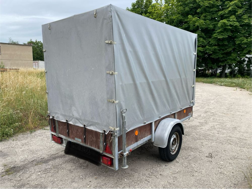 Przyczepka przyczepa 260x147 z hamulcem plandeka 1300 kg z Niemiec !