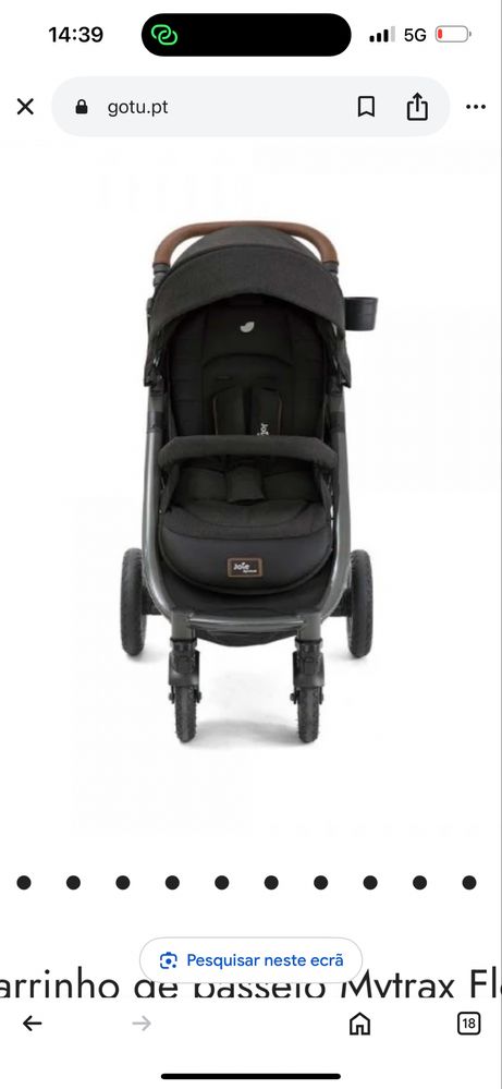 Joie carrinho e ovo Mytrax Flex Signature m - Noir até aos 15kg