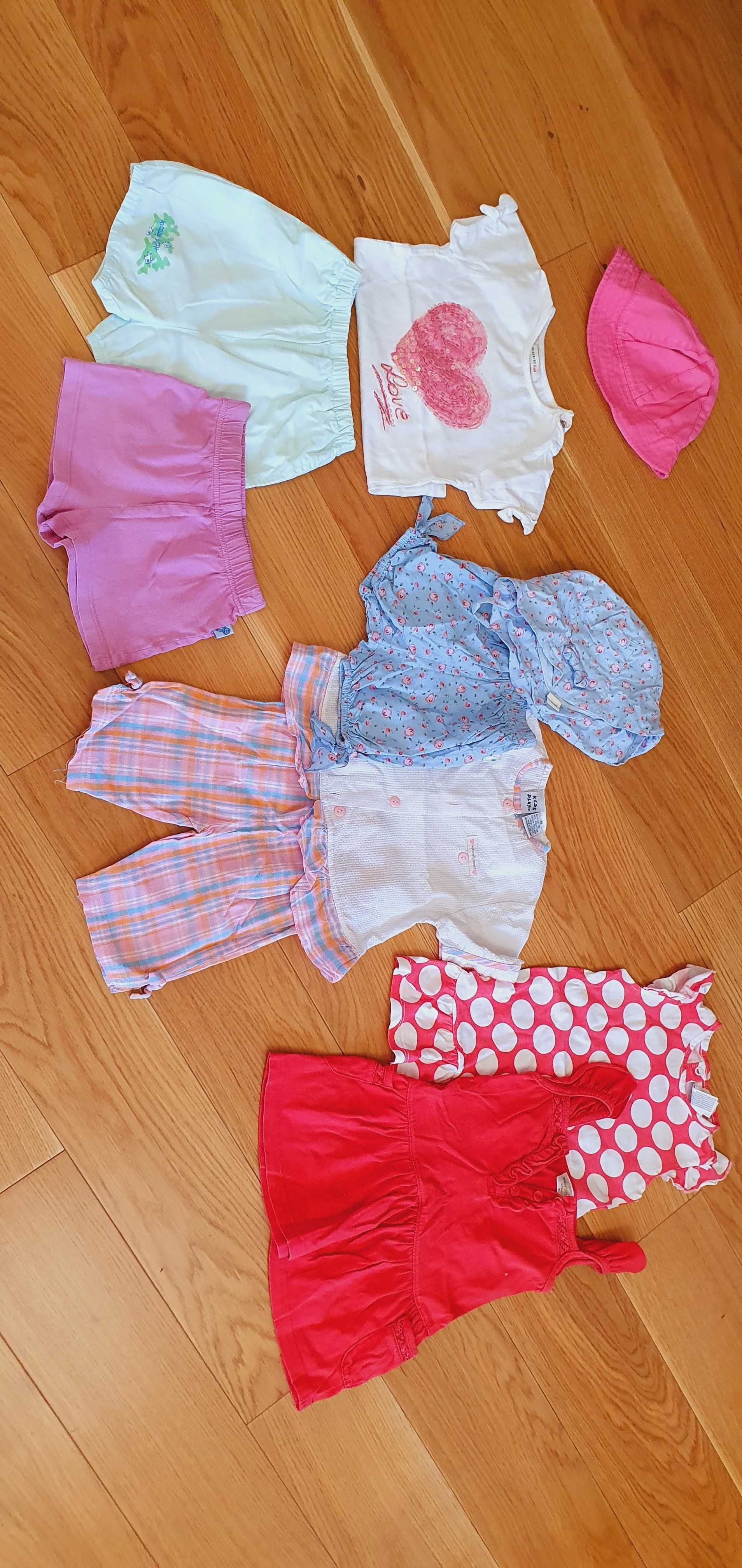 Ubranka dla dziewczynki – rozmiar 80 cm (9 do 12 miesięcy)  – 68 szt.