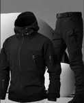 Тактическая куртка штаны костюм черный SoftShell Софтшел мужской спорт