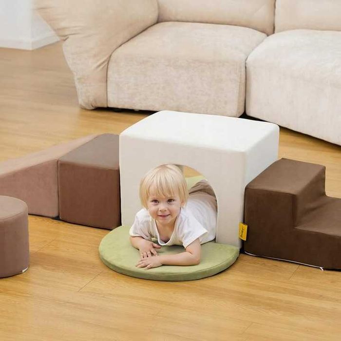 BanaSuper Piankowe klocki XXL 7el. zestaw Montessori wspinaczka kids
