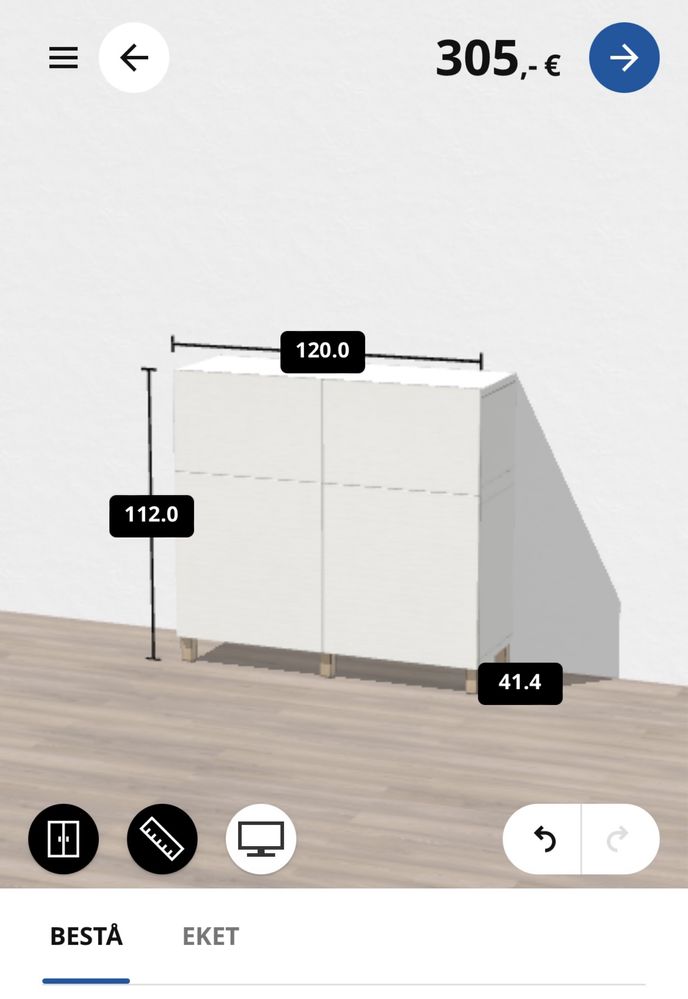 Aparador Branco BESTA Ikea