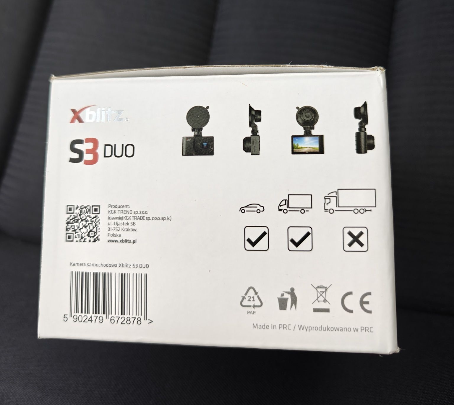 Wideorejestrator Xblitz S3 Duo NOWY!