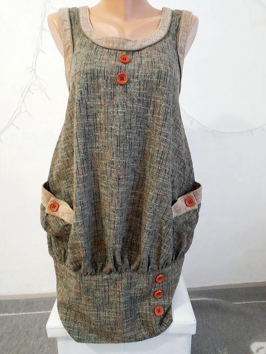 Сарафан із твіду зеленого кольору від бренду  vlana