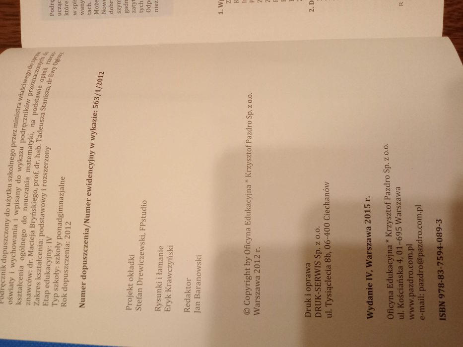 Matematyka 1 kpl zakres podst i rozszerzony OE K. Pazdro