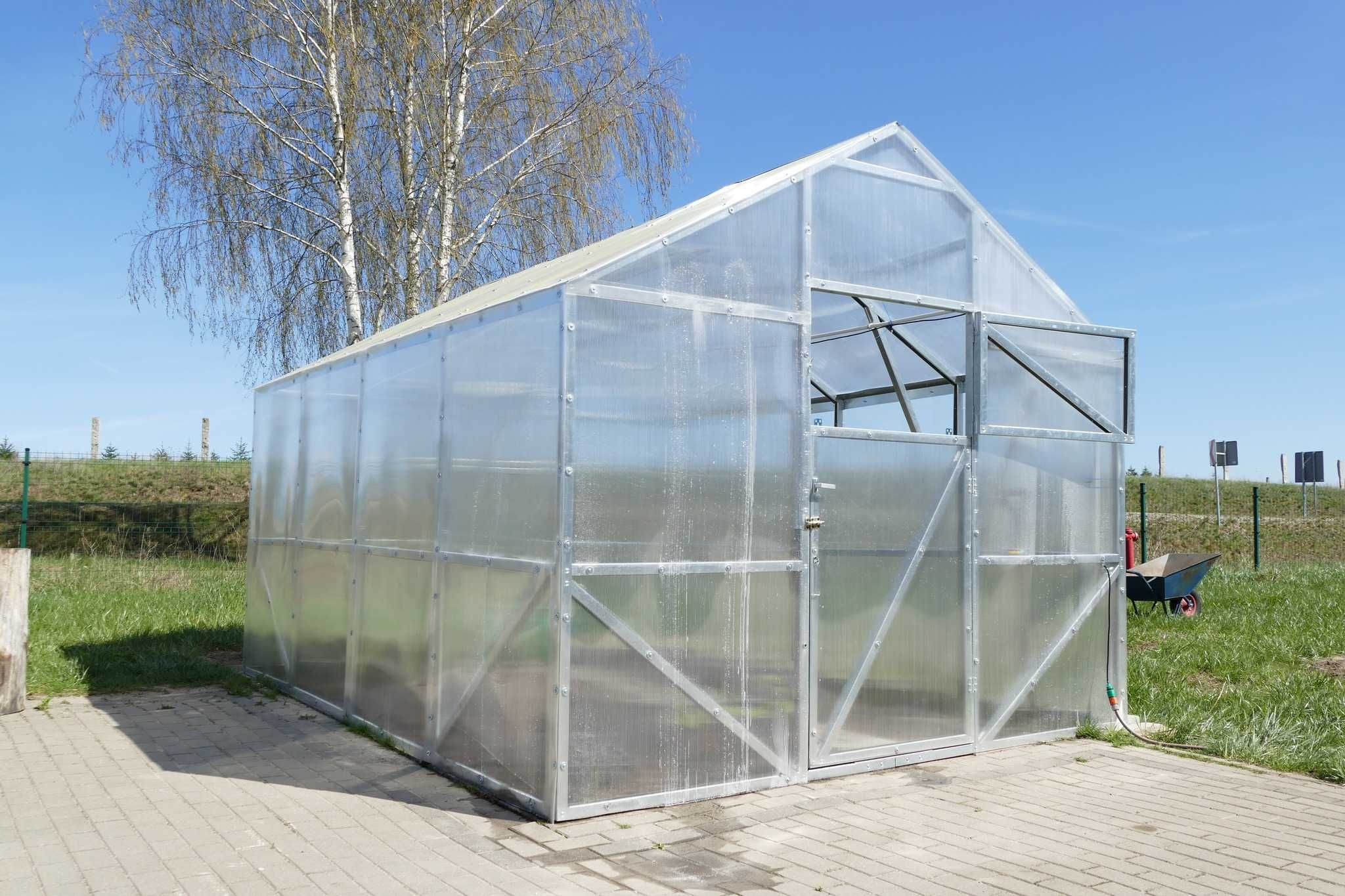 Szklarnia Domek 3x4 3x6 3x8 3x10 m Poliwęglan Profile Stalowe Ocynk