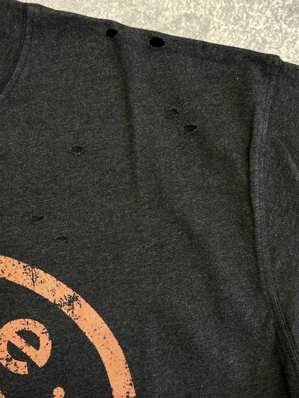 Футболка Acne Studios чорна archive черная opium distressed M S