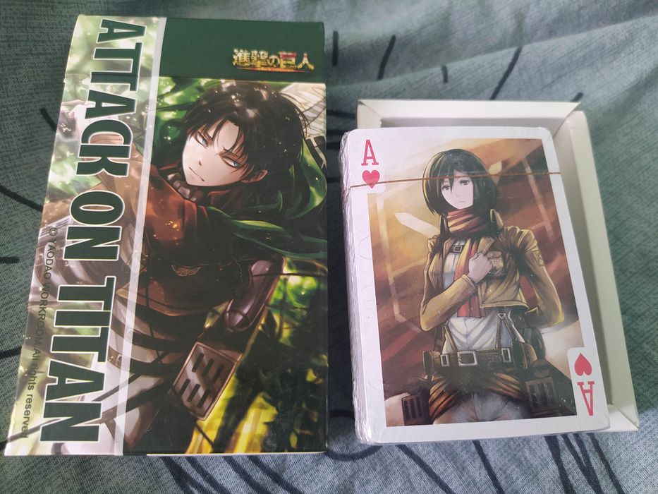 Покерная колода карт Тетрадь смерти Темный Дворецкий Атака Титанов 54