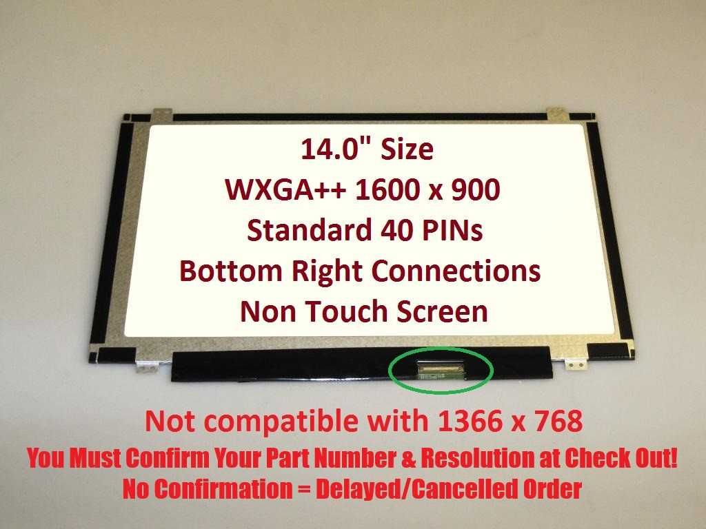 Lcd display B140RTN02.2 led 14" - 40 pinos