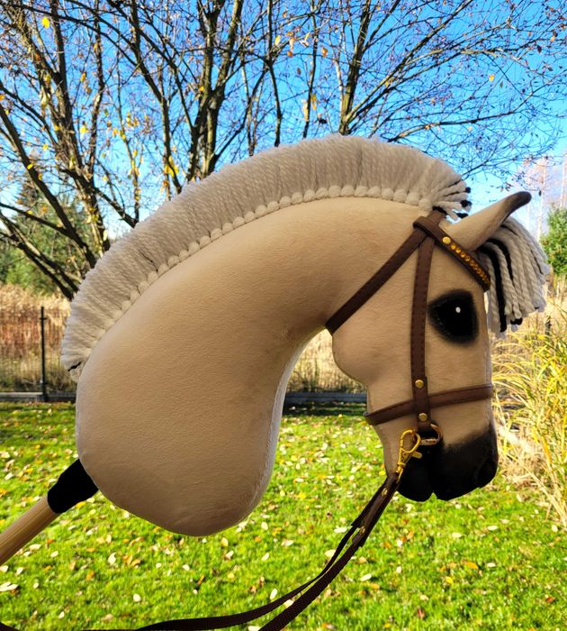 Konik Hobby Horse Fiord A3 ręcznie szyty z minky,zestaw z ogłowiem #35