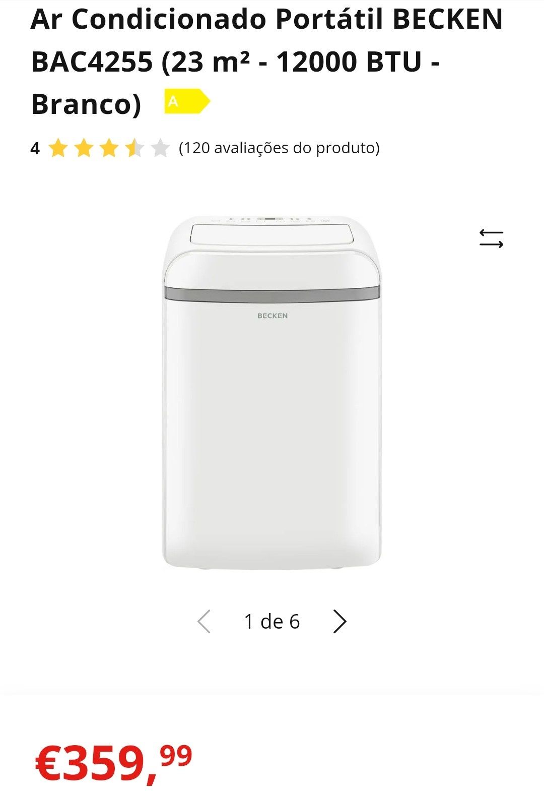 Ar Condicionado Portátil Becken