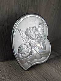 Срібна ікона " Ангел охоронець"