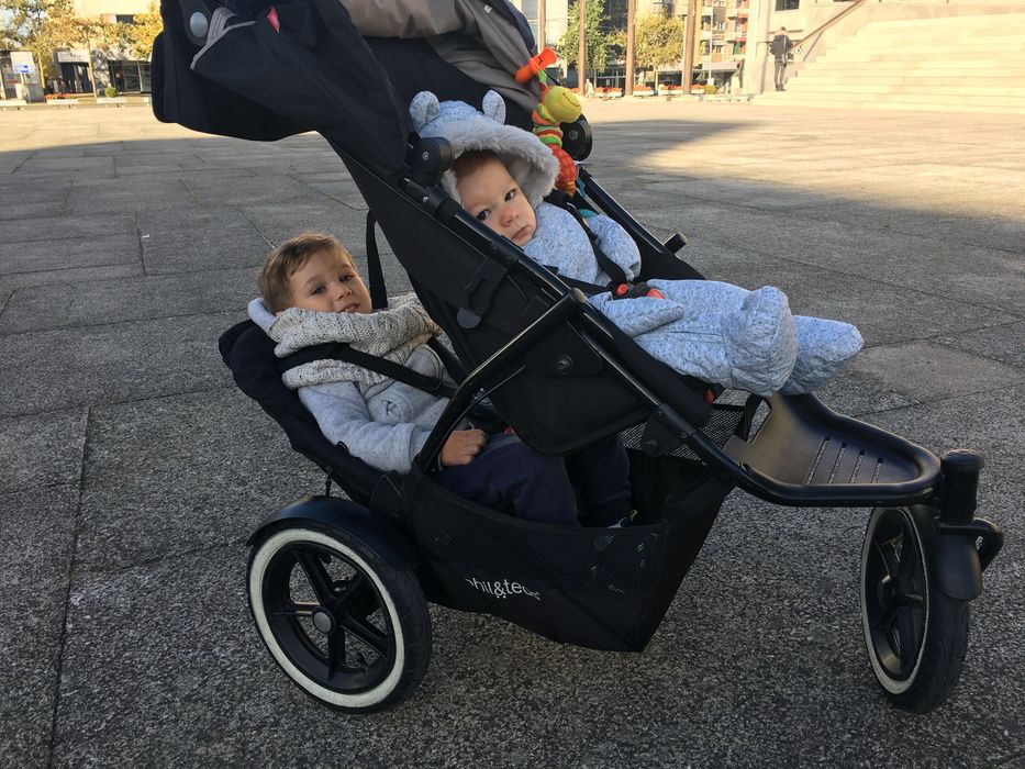 Carrinho de bebé (2 crianças) Phil&Ted + acessorios